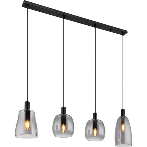 Globo Lighting Hängeleuchte Metall schwarz matt, 4x E14