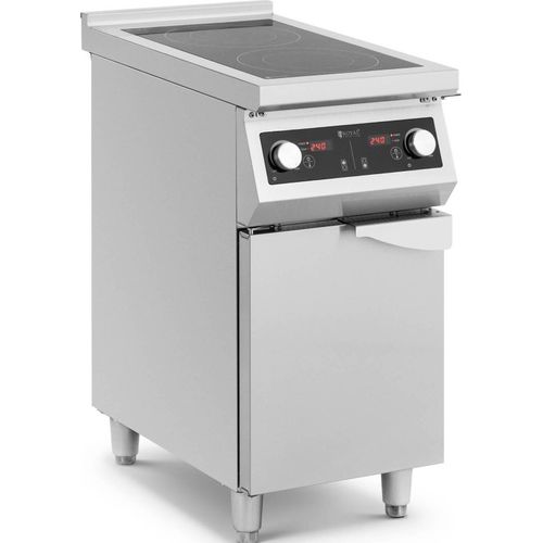 Royal Catering Induktionsherd - 8500 W - 2 x 30 cm - 240 °C - mit Stauraum -