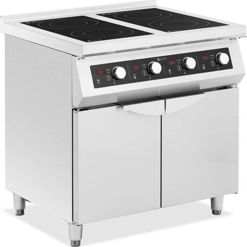 Royal Catering Induktionsherd - 17 000 W - 4 x 30 cm - 240 °C - mit Stauraum -