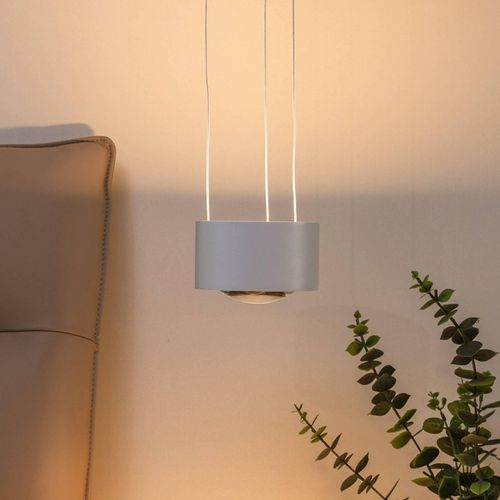 Arcchio LED-Pendellampe Rotari, Linse, up/down, weiß