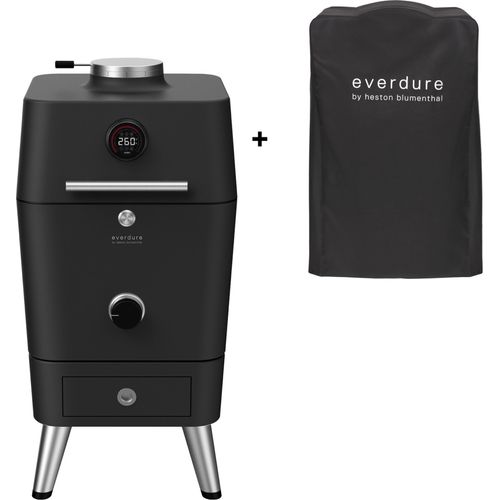 Everdure 4K Kamado Kohle- und elektrischer Outdoor Ofen Farbe Graphite inkl Premium Abdeckhaube