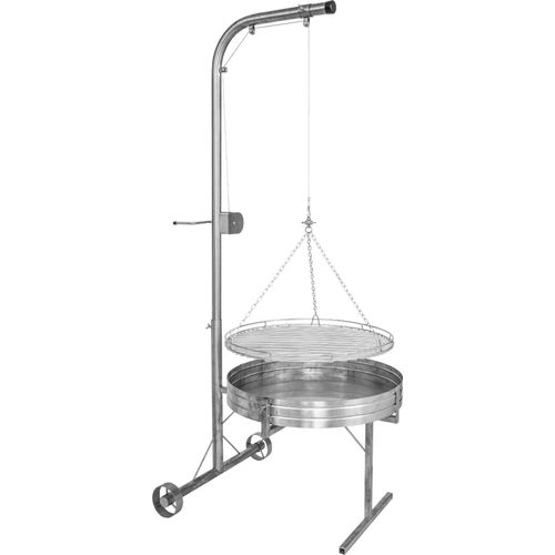 Schneider fahrbare Grillstation aus Edelstahl Grillrost Ø 100 cm Schwenkgrill Schwenker