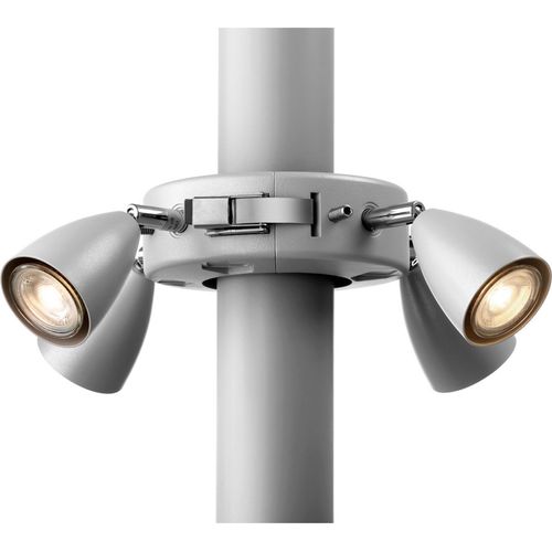 Etherma Solamagic Licht am Mast Sonnenschirm-Beleuchtung 4x 5 Watt 230 V Licht am Mast titan 9105009