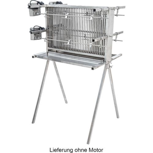 Schneider Vertikalgrill Gesundheitsgrill 4-fach aus Edelstahl 66 cm breit Grillspieß