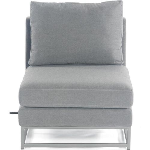 Sessel Unique Sitzhocker 90 x 72 x 72 cm Gartenmöbel Grau Flanelle