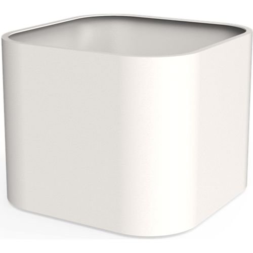Dipott Pflanzgefäß Tonic quadratisch Aluminium RAL 9016 verkehrsweiß Pflanzkübel 110x110x80 cm