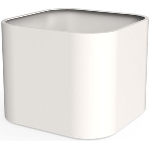 Dipott Pflanzgefäß Tonic quadratisch Aluminium RAL 9016 verkehrsweiß Pflanzkübel 100x100x80 cm
