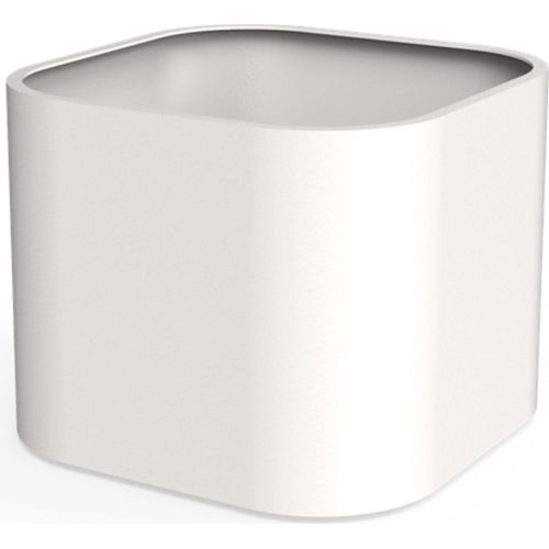 Dipott Pflanzgefäß Tonic quadratisch Aluminium RAL 9016 verkehrsweiß Pflanzkübel 90x90x72 cm