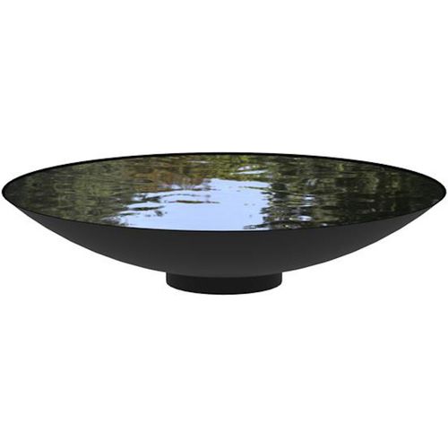 Adezz Wasserschale rund beschichteter Stahl dunkelgrau Wasserspiel verschiedene Größen 100x21 cm