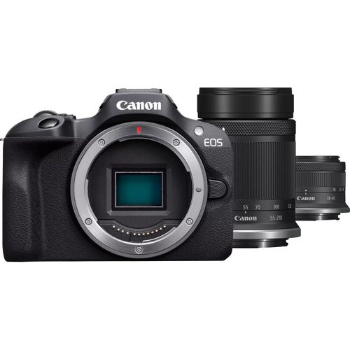 EOS R100 Gehäuse + RF-S 18-45mm F4.5-6.3 IS STM + RF-S 55-200mm F5-7.1 IS STM Kit Systemkamera