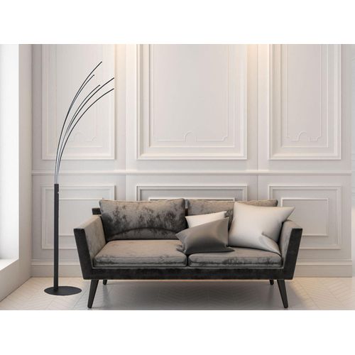 Fischer & Honsel Ellmau LED Stehleuchte 32,5W Tunable white steuerbar dimmbar sandschwarz 40439