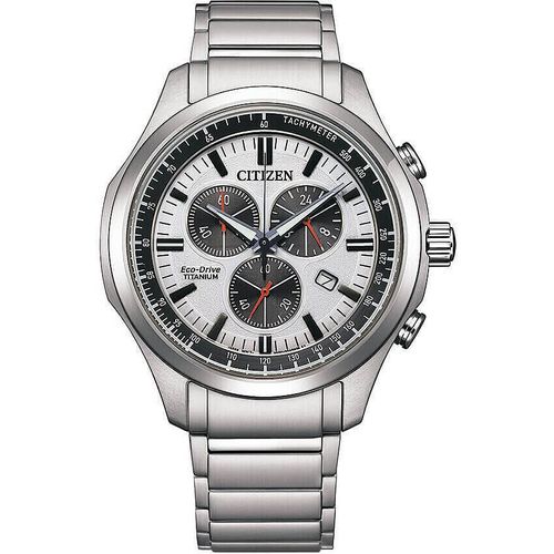 Chronograph Citizen Versilbert/Stahl Kollektion Supertitanio - mann