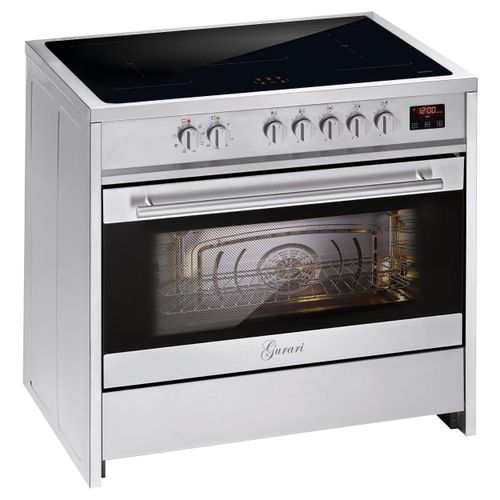 GURARI Induktions-Standherd GCH E 913 X, Induktions Standherd 90 cm/ FLEX ZONE/ Booster/ Range Coocker / 121L