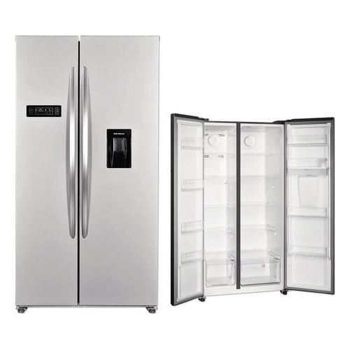 Side by Side Kühlschrank Wolkenstein WSBS518NFWDEIX BxHxT 90 x 177 x 66 cm Kühlteil 344 l Gefrierteil 185 l