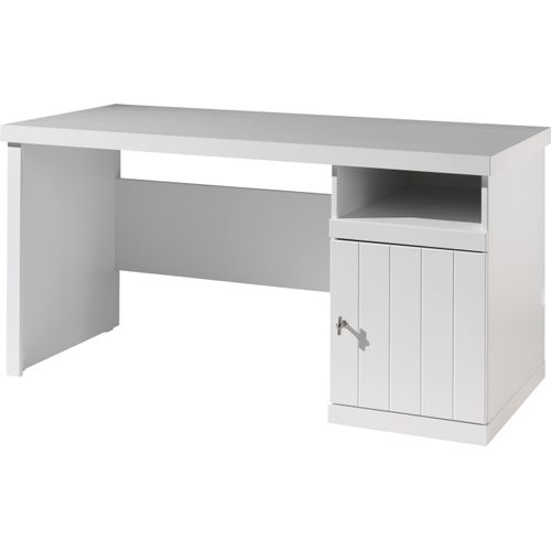 Kinderschreibtisch ></noscript>ROBIN< in Weiß aus MDF - 150x75,5x70cm (BxHxT)