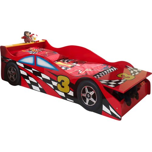 Autobett >Autobett< in Rot aus MDF - 175x48x78cm (BxHxT)