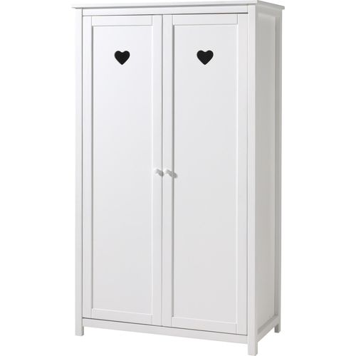 Kleiderschrank ></noscript>AMORI< in Weiß aus Massiv Kiefer und MDF - 110x190,5x57 (BxHxT)
