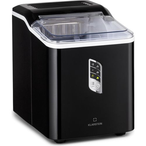 Klarstein Eiswürfelmaschine Klein, Schneller Ice Cube Maker, Eiswürfelbereiter Selbstreinigend, Eiswürfelgerät für Große und Kleine Eiswürfel, mit Eiswürfelbehälter, 12kg/24h, Fassungsvermögen 1,5 L