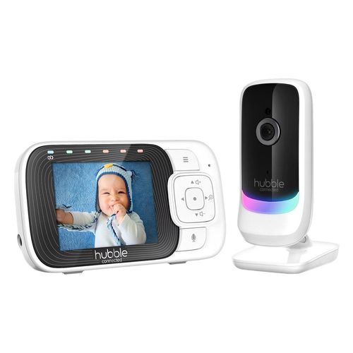 Hubble Nursery Pal Essential Weiß Video Babyphone - 300m, 2-Wege, Nachtsicht