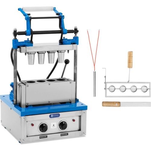 Royal Catering Waffeleisen für Eiswaffeln - 100 - 120 Waffeln/h - 55 x 70 mm -