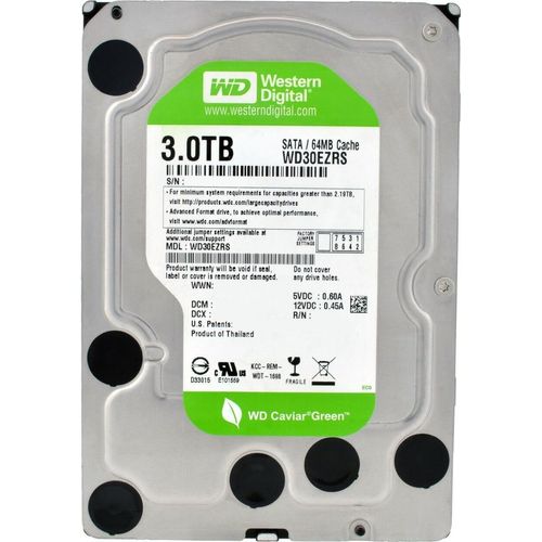 Western Digital 3TB Sata II WD30EZRS Green 64MB 5400RPM 3,5 Zoll