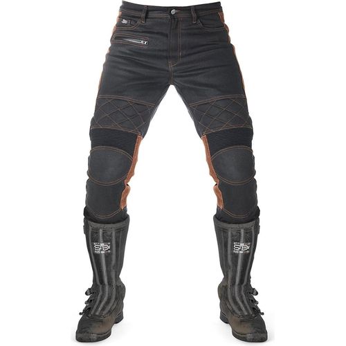 Fuel Sergeant 2 Gewachste Motorrad Textilhose, dunkelblau, 38