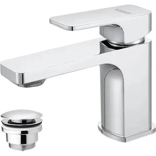 Waschtischarmatur mit Ablaufgarnitur (Stöpsel) Chrom