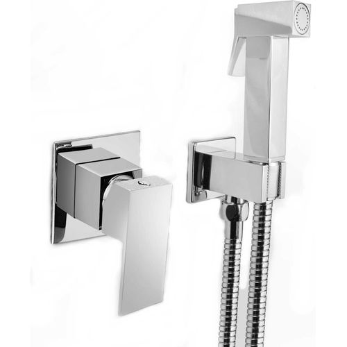 Bidet Armatur Mischbatterie mit Ablaufgarnitur Einhebelmischer Unterputz-Wasserhahn Bidetarmatur