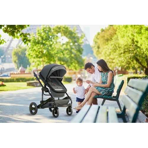 BRONEA Kombi-Kinderwagen 3in1 Komplettset MATRATZE, BUGGY & AUTO-BABYSCHALE