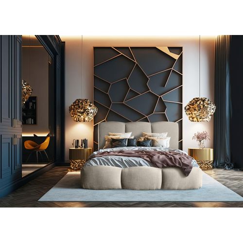 Polsterbett Doppelbett GRACIA 180x200cm Komplettset in Stoff Boston Graubeige Image