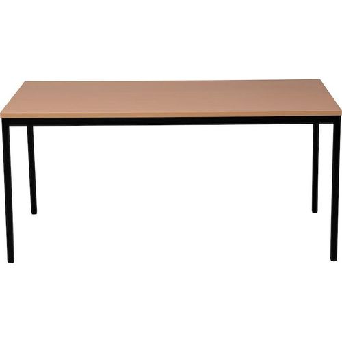 Schreibtisch Bear | HxBxT 75x160x80 cm | Schwarz | Rechteckig | Quadratfüße | Lackiert