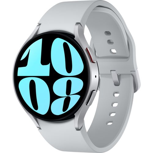 Samsung Galaxy Watch6 - 44 mm - intelligente Uhr mit Sportband - Silber - Bandgröße: M/L - Anzeige 3.73 cm (1.5