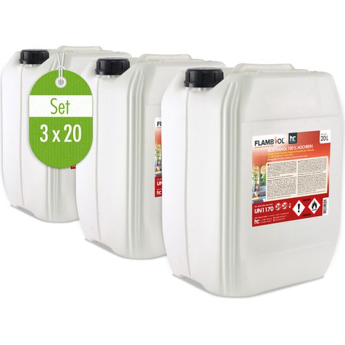 3x 20 L FLAMBIOL® Bioethanol 100% Hochrein