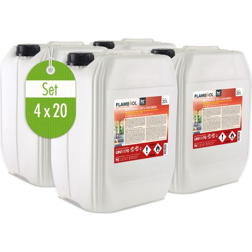 4x 20 L FLAMBIOL® Bioethanol 100% Hochrein