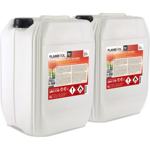 2x 20 L FLAMBIOL® Bioethanol 100% Hochrein
