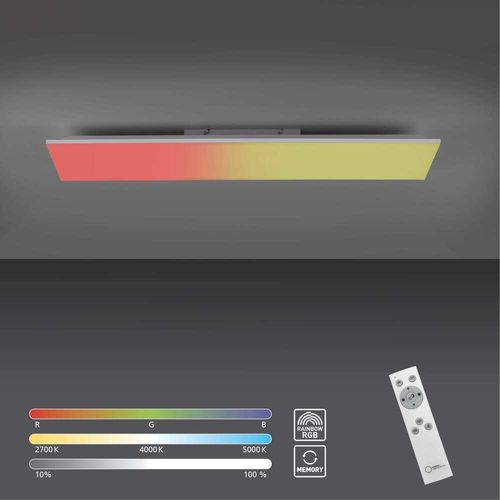 JUST LIGHT LED Panel YUCON Deckenleuchte RGB Dreamcolor, dimmbar per Fernbedienung, CCT, Memoryfunktion weiß Wohnräume, z.B. Wohnzimmer, Esszimmer, Schlafzimmer, Kinderzimmer, Flur, Arbeitszimmer 15621-16