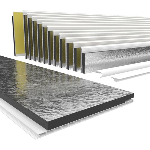 HEXIM PVC Rollladenkastendeckel mit Dämmung Länge: 1000 - 2000mm, Breite: 120 - 320mm, Revisionsklappe Rolladendeckel Rollladen Jalousie Deckel Klappe (320mm x 2 Meter)
