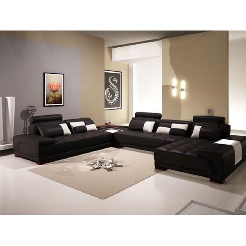 Wohnlandschaft Ecksofa Polster Ledersofa JVmoebel