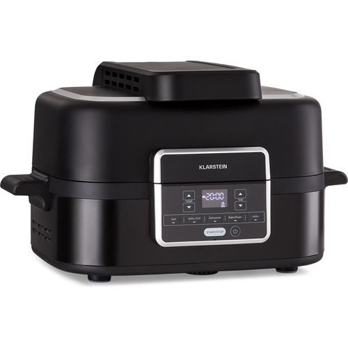 Klarstein 2-in-1 Heißluftfritteuse mit Grill, Airfryer mit Schnellaufheizung 1500W, XL Heissluftfriteuse, Luft Fritteuse zum Frittieren, Heißluftfritteuse + Zubehör, Grillplatte, Frittierkorb, 5L