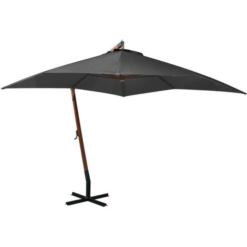 Ampelschirm mit Mast Anthrazit 3x3 m Massivholz Tanne , Markisen Design 2024