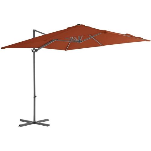 Ampelschirm mit Stahlmast Terrakotta-Rot 250x250 cm , Markisen Design 2024
