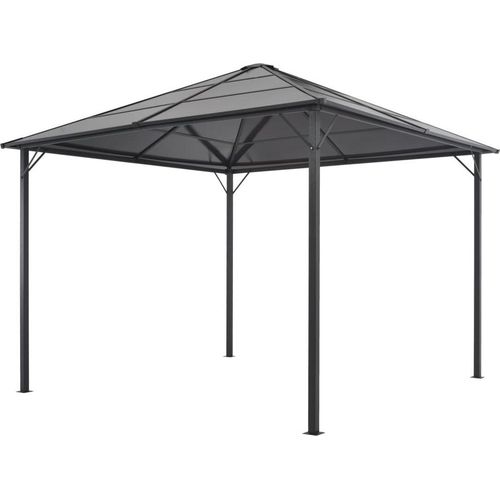 Gartenpavillon mit Dach Aluminium 3×3 m Anthrazit