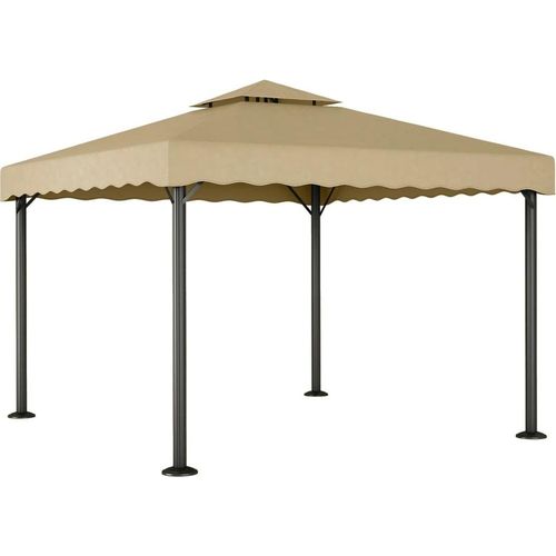 Pavillon Taupe 3x3 m Aluminium und Stahl
