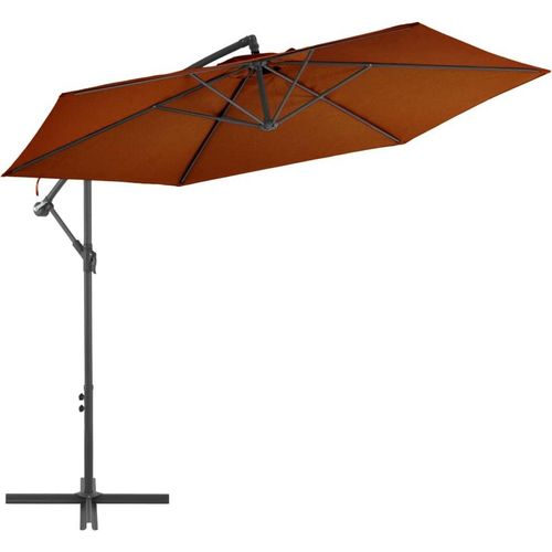 Ampelschirm mit Alu-Mast Terrakotta-Rot 300 cm , Markisen Design 2024