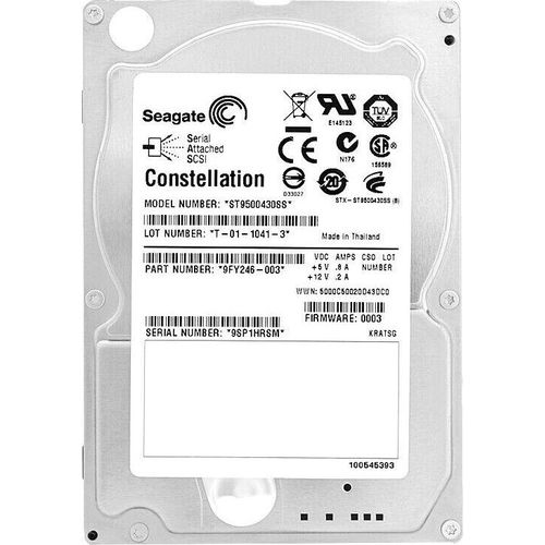 Seagate 500GB ST9500430SS 64Mb Cache 7200 Rpm Sas II 2,5