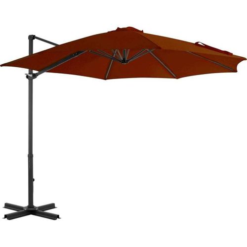 Ampelschirm mit Aluminium-Mast Terrakotta-Rot 300 cm , Markisen Design 2024