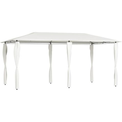 Pavillon mit Pfostenverkleidung 2,98x5,3x2,59 m Creme 160 g/m²