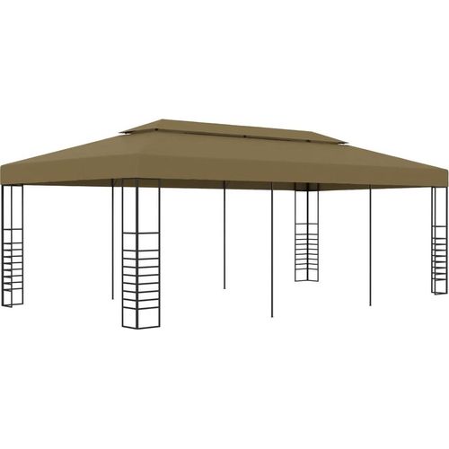 Gartenpavillon 6x3x2,7 m Taupe 180 g/m²