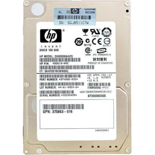 Festplatte HP DG0300BAHZQ 300GB 10 000Rpm Sas 2,5