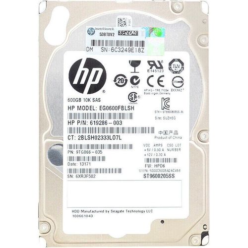 Festplatte HP EG0600FBLSH 600GB 10 000Rpm Sas II 2.5'' Zoll 619286-003